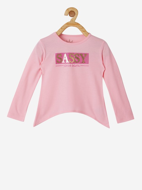

VITAMINS Girls Pink Printed Top