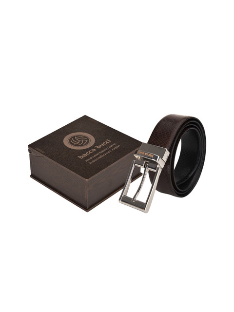

bacca bucci Men Black & Brown Solid Belt