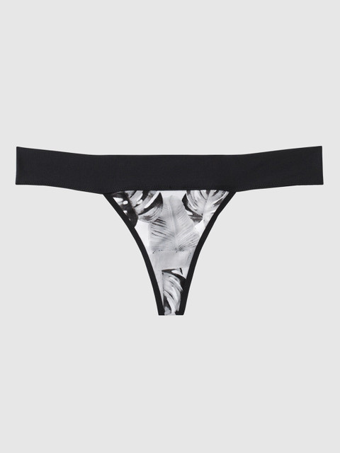 

La Senza Women Black & Off-White Printed Thongs 11125658-3Y59