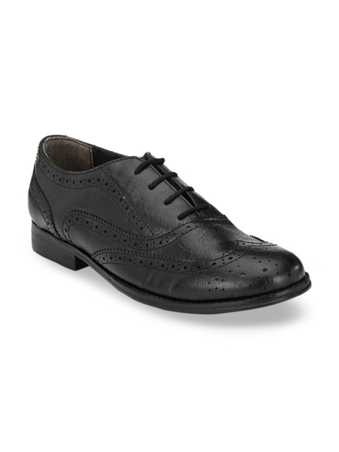 

Zebba Women Black Solid PU Open Toe Flats