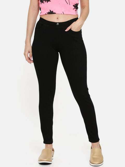

Bitz Women Black Solid Light-Weight Skinny-Fit Jeggings