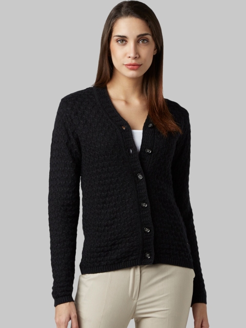 

Park Avenue Women Black Solid Cardigan Sweater
