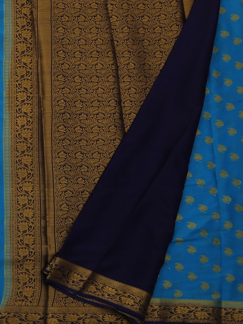

Pothys Blue Woven Design Poly Georgette Woven Design Saree
