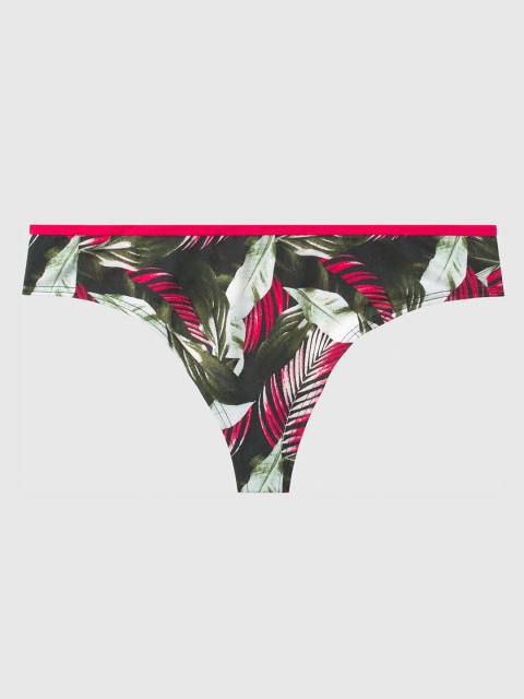

La Senza Women Olive Green & Pink Printed Thongs 11051629-4J6H