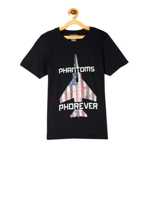 

Cherokee Boys Black & White Printed Round Neck T-shirt
