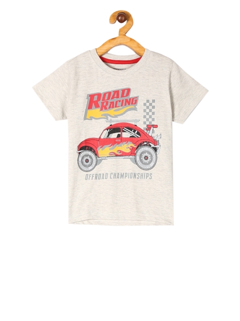 

Cherokee Boys Grey Printed Round Neck T-shirt