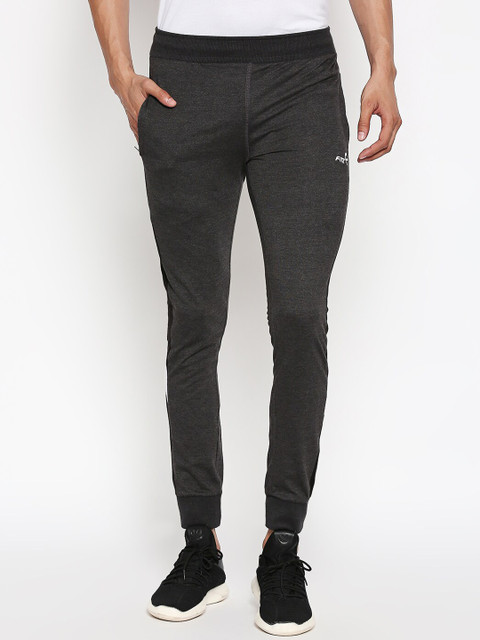 

FiTZ Men Charcoal Grey Solid Bio-Wash Slim Fit Joggers