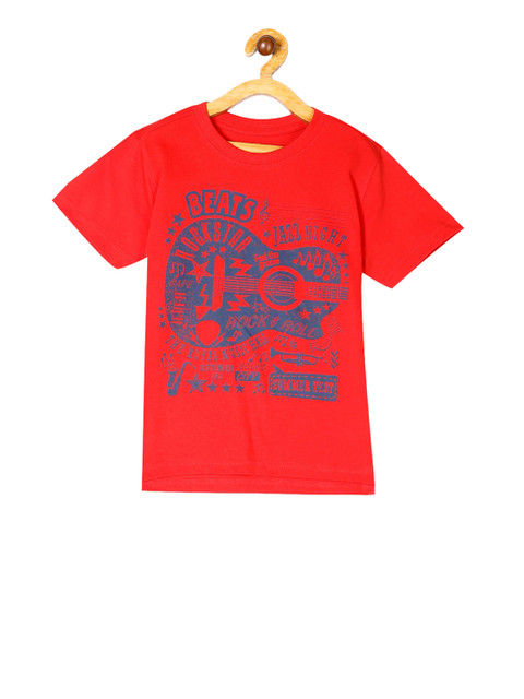 

Cherokee Boys Red Printed Round Neck T-shirt