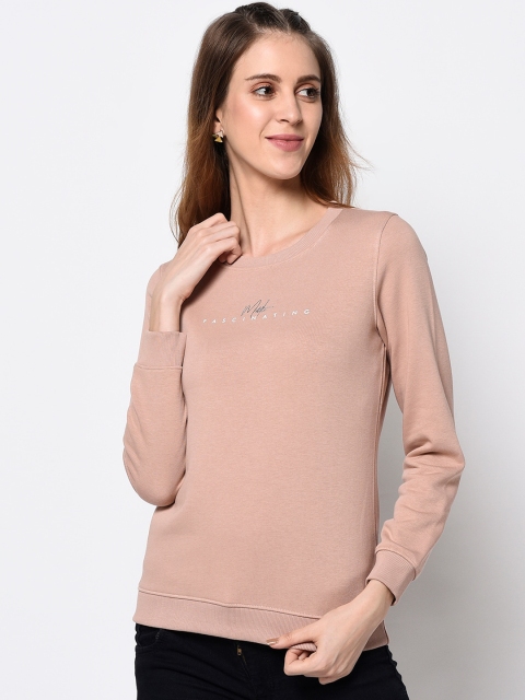 

METTLE Women Pink Solid Sweatshirt
