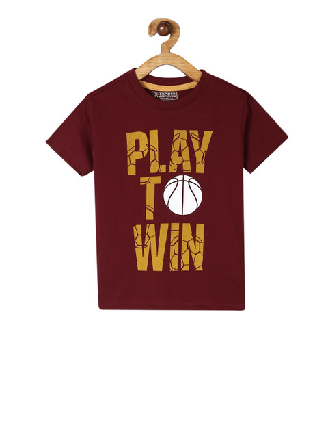 

Cherokee Boys Red Printed Round Neck T-shirt