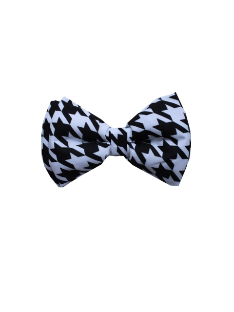 

LANA PAWS Black & White Houndstooth Print Dog Bow Tie