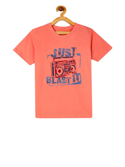

Cherokee Boys Pink Printed Round Neck T-shirt