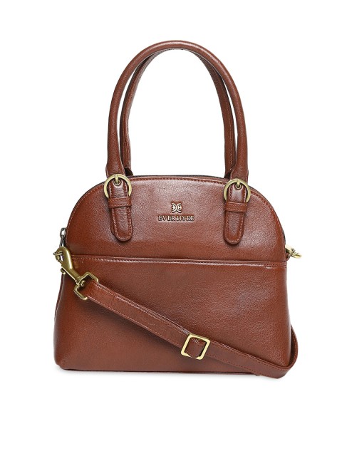 

EVER HYDE Brown Solid Handheld Bag