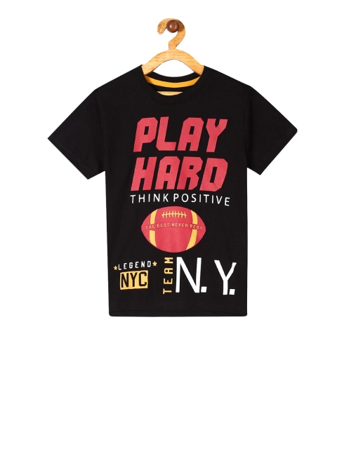 

Cherokee Boys Black Printed Round Neck T-shirt