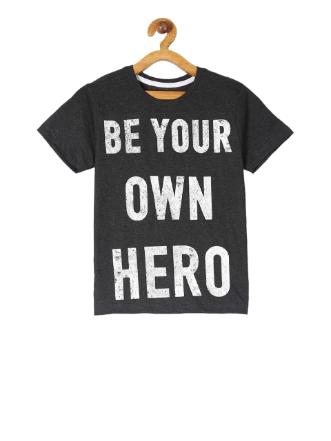 

Cherokee Boys Grey Printed Round Neck T-shirt