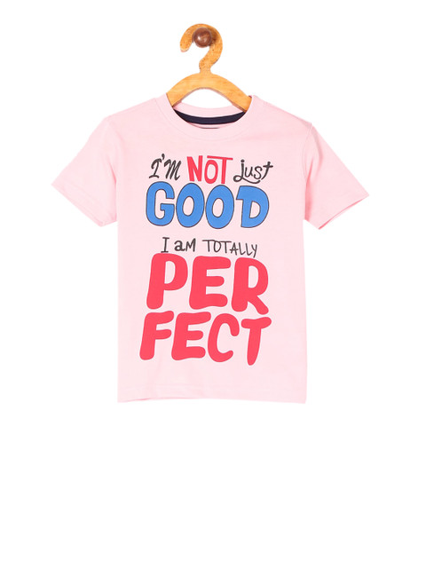 

Cherokee Boys Pink Printed Round Neck T-shirt
