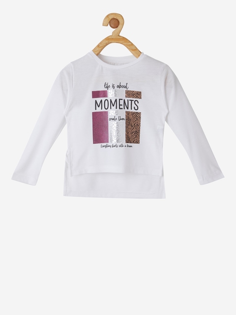 

VITAMINS Girls White Printed Top