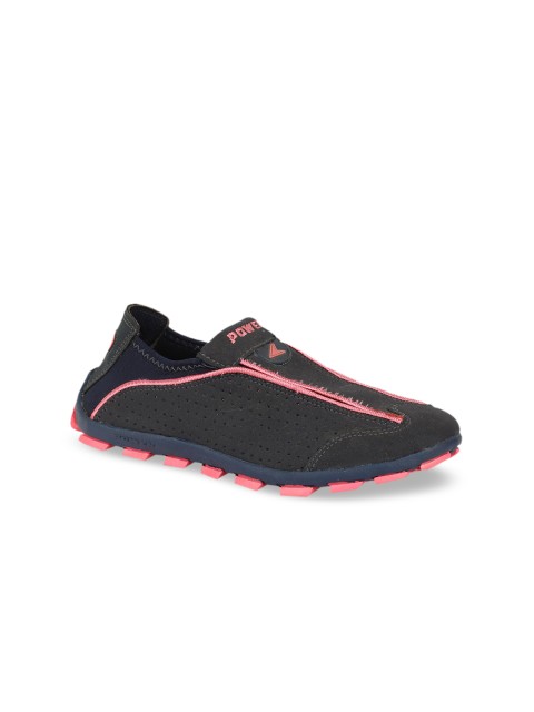 

Power Women Black Textile Walking Shoes