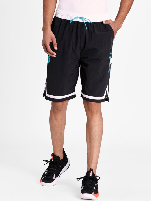 

PUMA Hoops Unisex Black Printed Regular Fit Sports Shorts