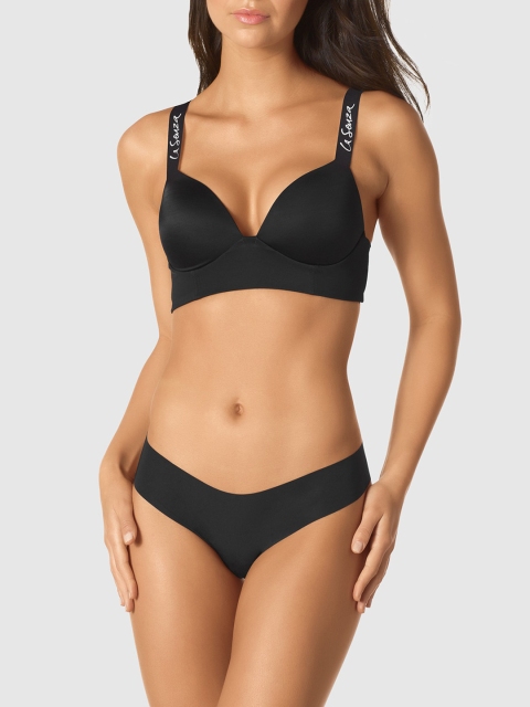 

La Senza Black Solid Underwired Lightly Padded Everyday Bra