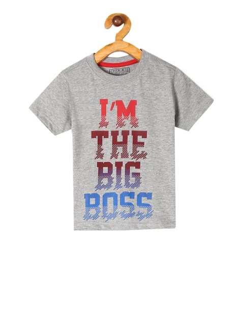

Cherokee Boys Grey Printed Round Neck T-shirt