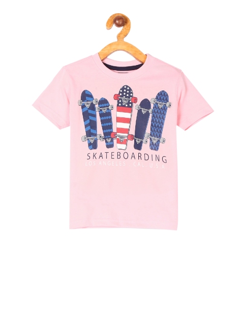 

Cherokee Boys Pink Printed Round Neck T-shirt