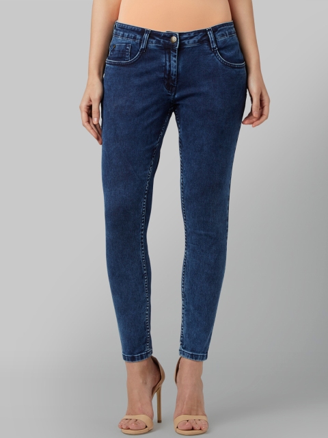 

Park Avenue Woman Blue Skinny Fit Mid-Rise Clean Look Jeans