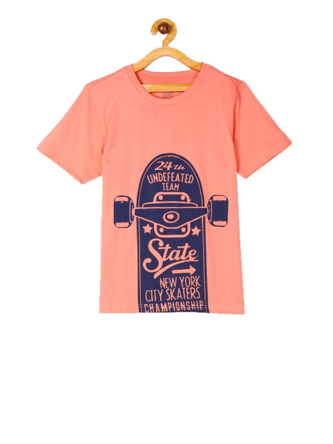 

Cherokee Boys Pink Printed Round Neck T-shirt