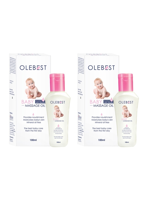 

OLEBEST Kids Pack Of 2 Massage Oil 200 ml, Off white