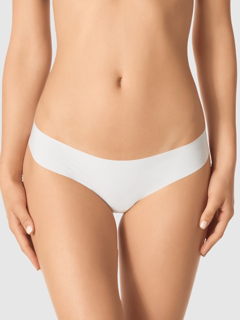 

La Senza Women White Solid Bikini Thongs 11148901-94D3