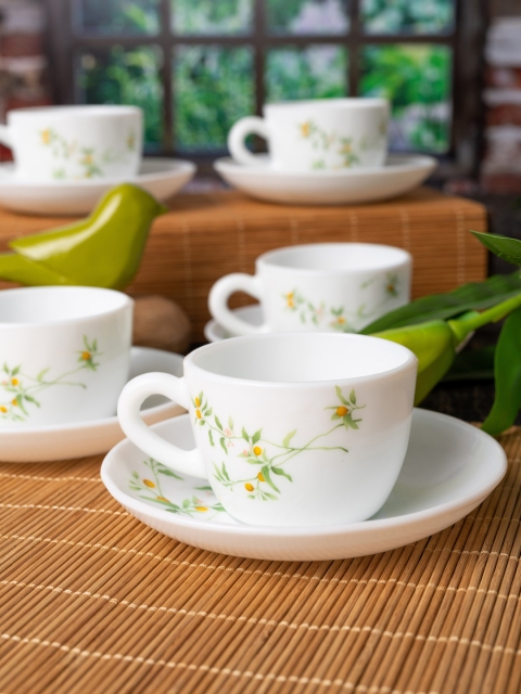 

Laopala White Princess 12-Pieces Opalware Cups & Saucer Set