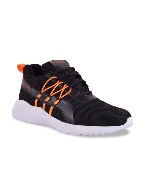 

Ferraiolo Men Black Woven Design Mesh Mid-Top Sneakers