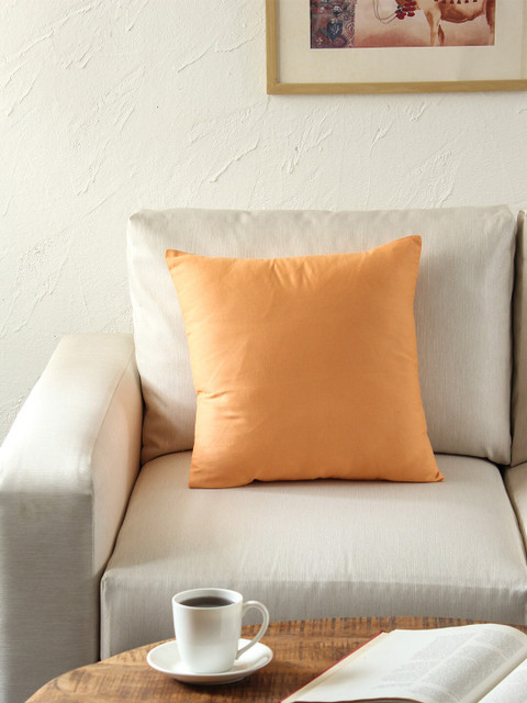 

House This Orange Single Solid Square Cushion Covers