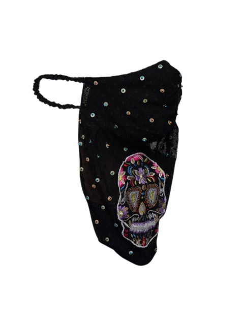 

DIVA WALK EXCLUSIVE Women Black 2-Ply Hand Embroidered HIjab Protective Face Mask