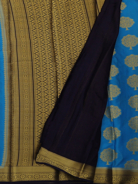 

Pothys Blue Woven Design Poly Georgette Saree