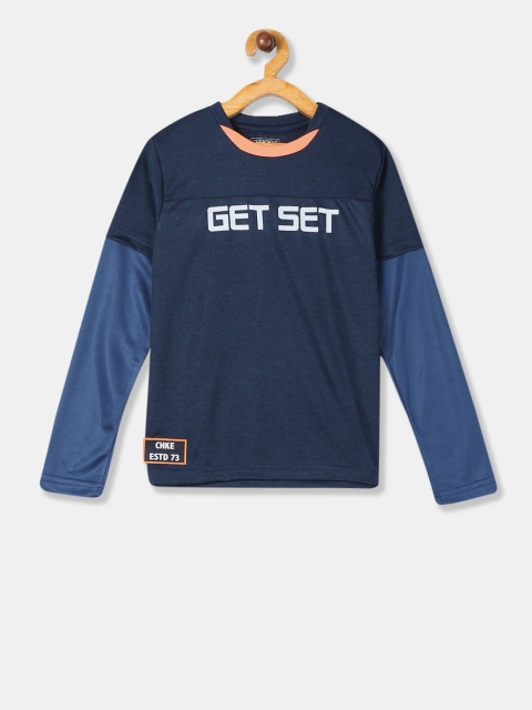 

Cherokee Boys Navy Blue Printed Round Neck T-shirt