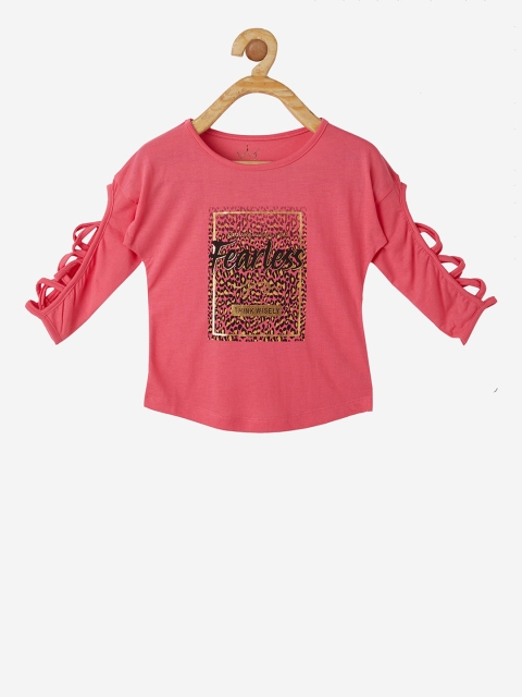 

VITAMINS Girls Pink Printed Top