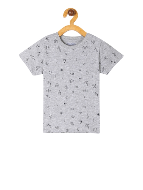 

Cherokee Boys Grey Printed Round Neck T-shirt