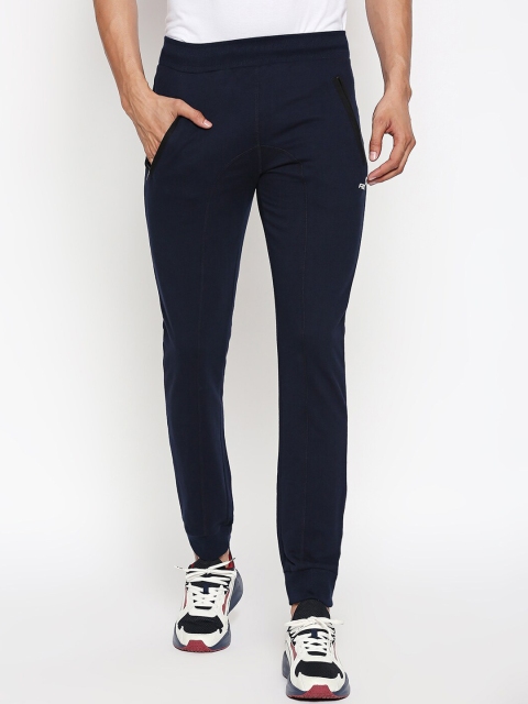 

FiTZ Men Navy Blue Solid Bio-Wash Slim Fit Joggers