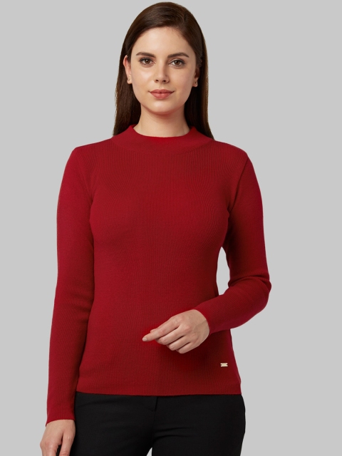 

Park Avenue Woman Red Solid Pullover Sweater