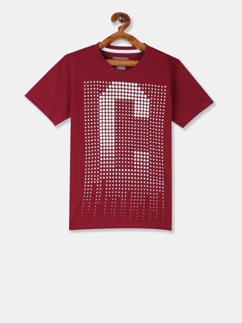 

Cherokee Boys Maroon Printed Round Neck T-shirt