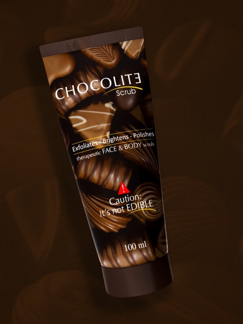 

CHOCOLITE Unisex Chocolate Face & Body Scrub 100 ml, Brown