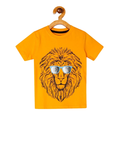 

Cherokee Boys Yellow Printed Round Neck T-shirt