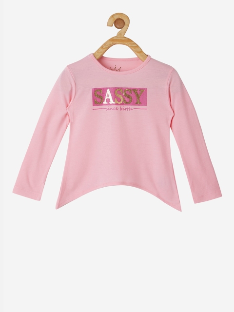 

VITAMINS Girls Pink Printed Top