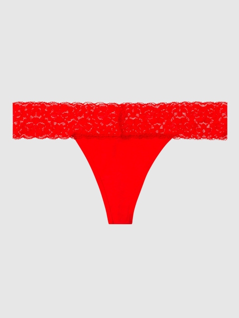 

La Senza Women Red Solid Remix Cotton Thongs 11059972-85Q8