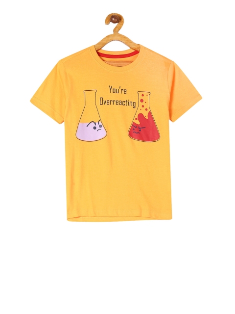 

Cherokee Boys Yellow & Red Printed Round Neck T-shirt