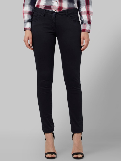 

Park Avenue Woman Women Blue Tapered Fit Solid Formal Trousers