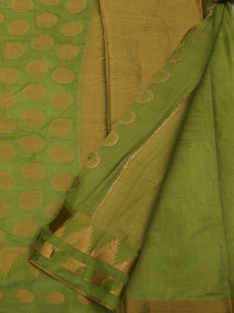 

Pothys Green Woven Design Jute Silk Woven Design Saree