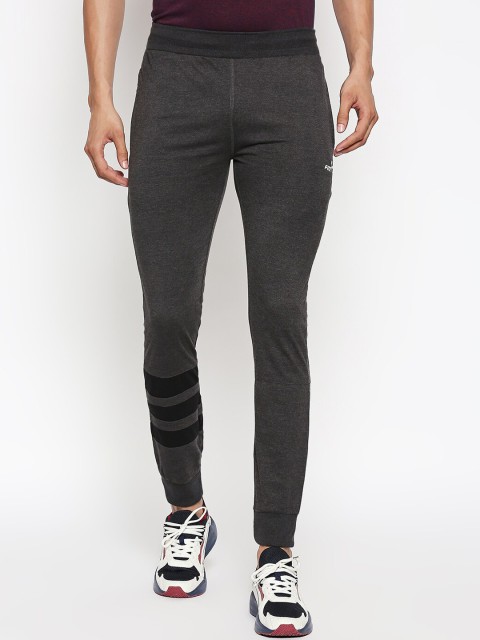 

FiTZ Men Charcoal Grey Solid Bio-Wash Slim Fit Joggers