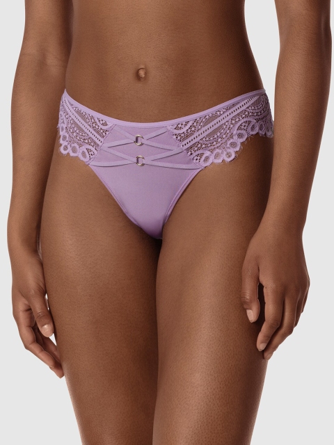 

La Senza Women Purple Lace Thongs 11152290-3CEM